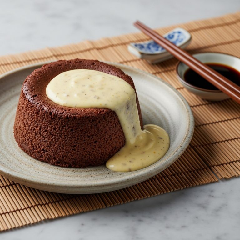 Mexican Chocolate Mousse Torte with Vanilla Bean Crème Anglaise